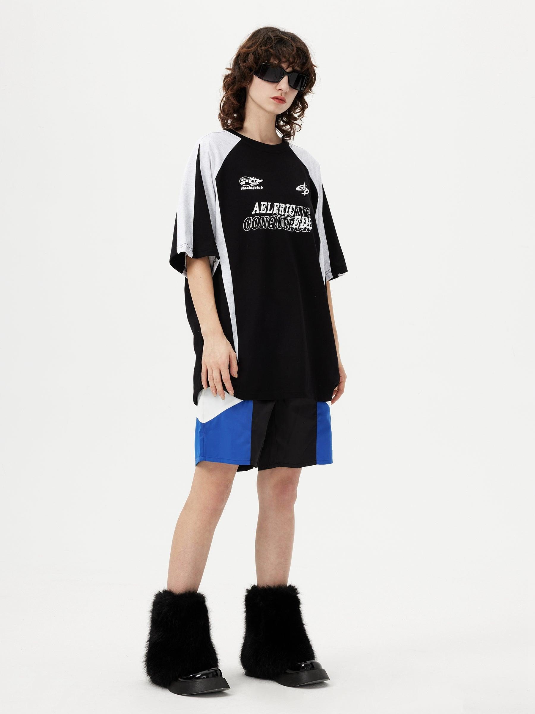 Aelfric Eden Color Blocking Racing Graphic Tee Product Image