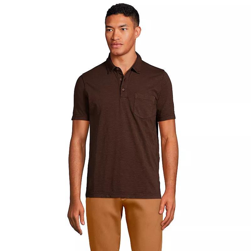 Mens Lands End Slub Pocket Polo Product Image