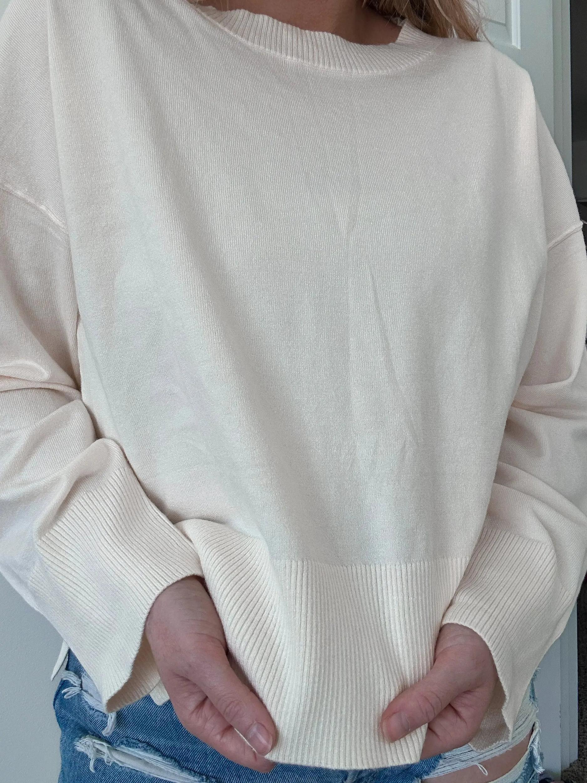 Ivory Buttery Soft Sweater Product Image