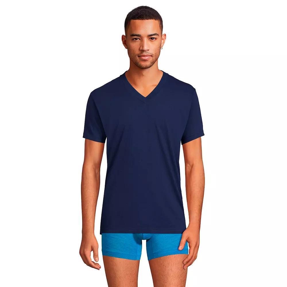 Men's Lands' End Premium Cotton V-Neck Tee - 3 Pack,  Product Image