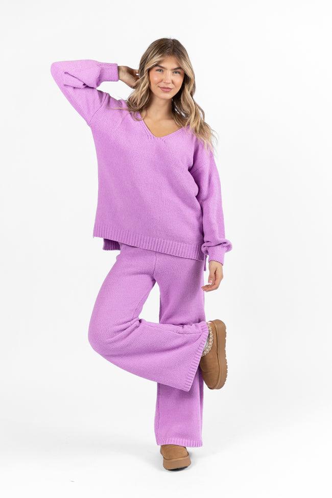 Cozy For Keeps Lavender Lounge Pants FINAL SALE Product Image