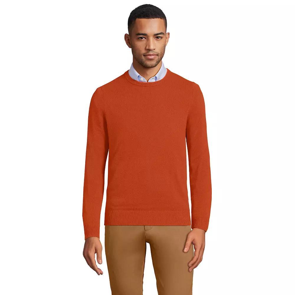 Men's Lands' End Fine-Gauge Cashmere Crewneck Sweater,  Product Image
