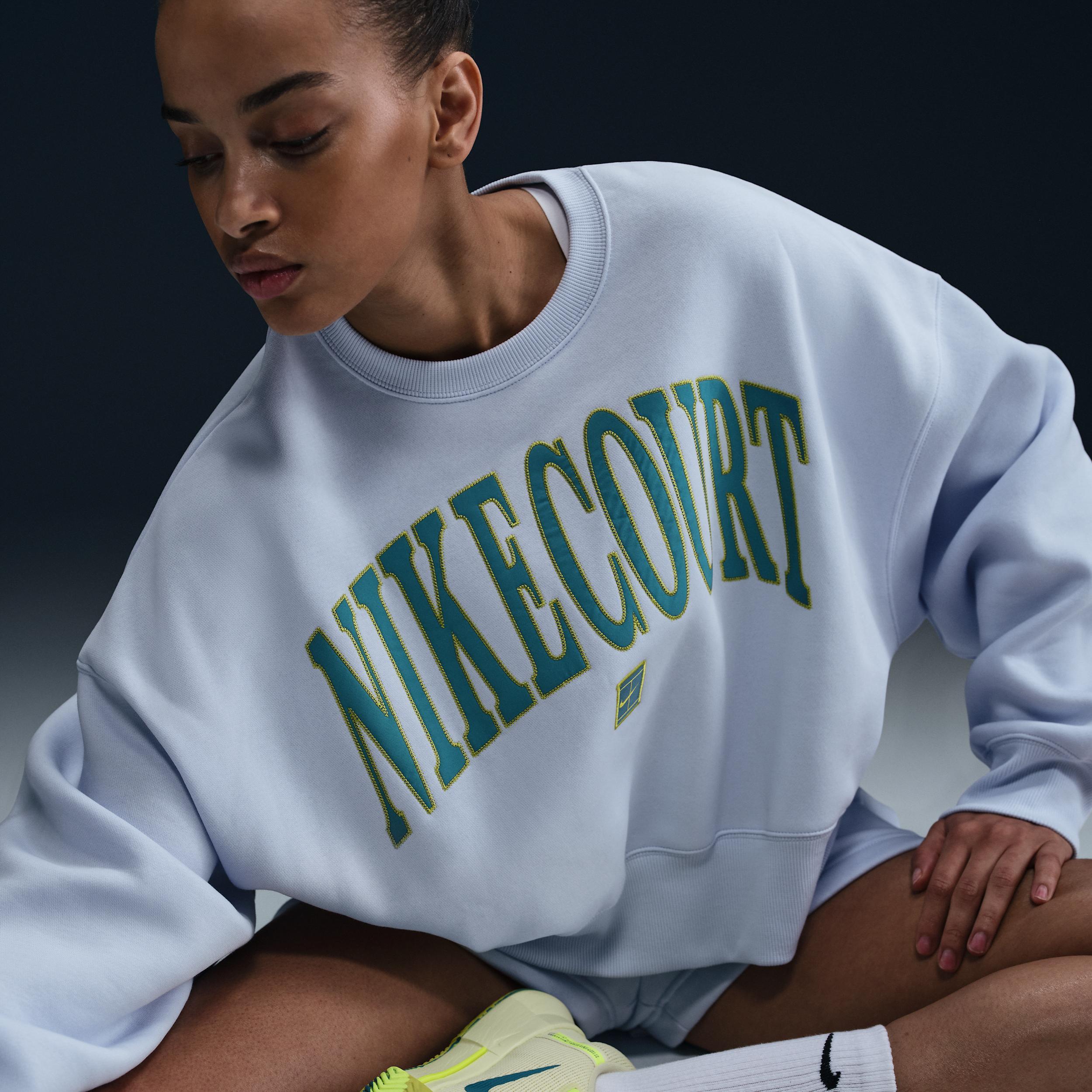 Nike Women's Court Phoenix Fleece Over-Oversized Crew-Neck Tennis Sweatshirt Product Image