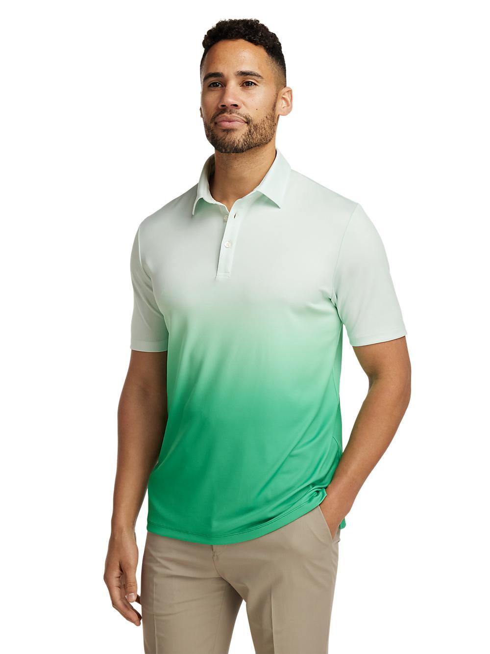 Performance Blend Three Button Polo - Green Product Image