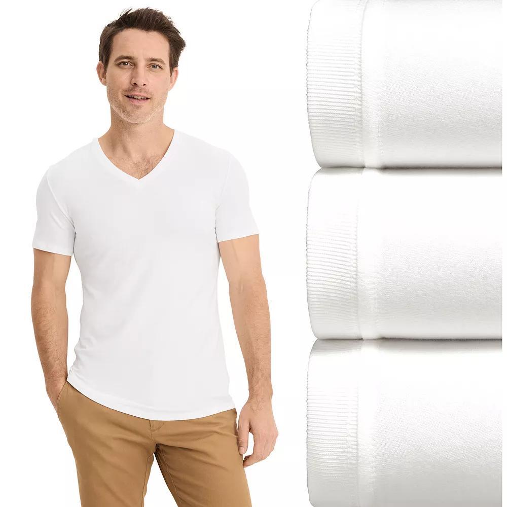 Men's Jockey 3-Pack Smooth Fit Cotton Stretch V-Neck Undershirt,  Product Image