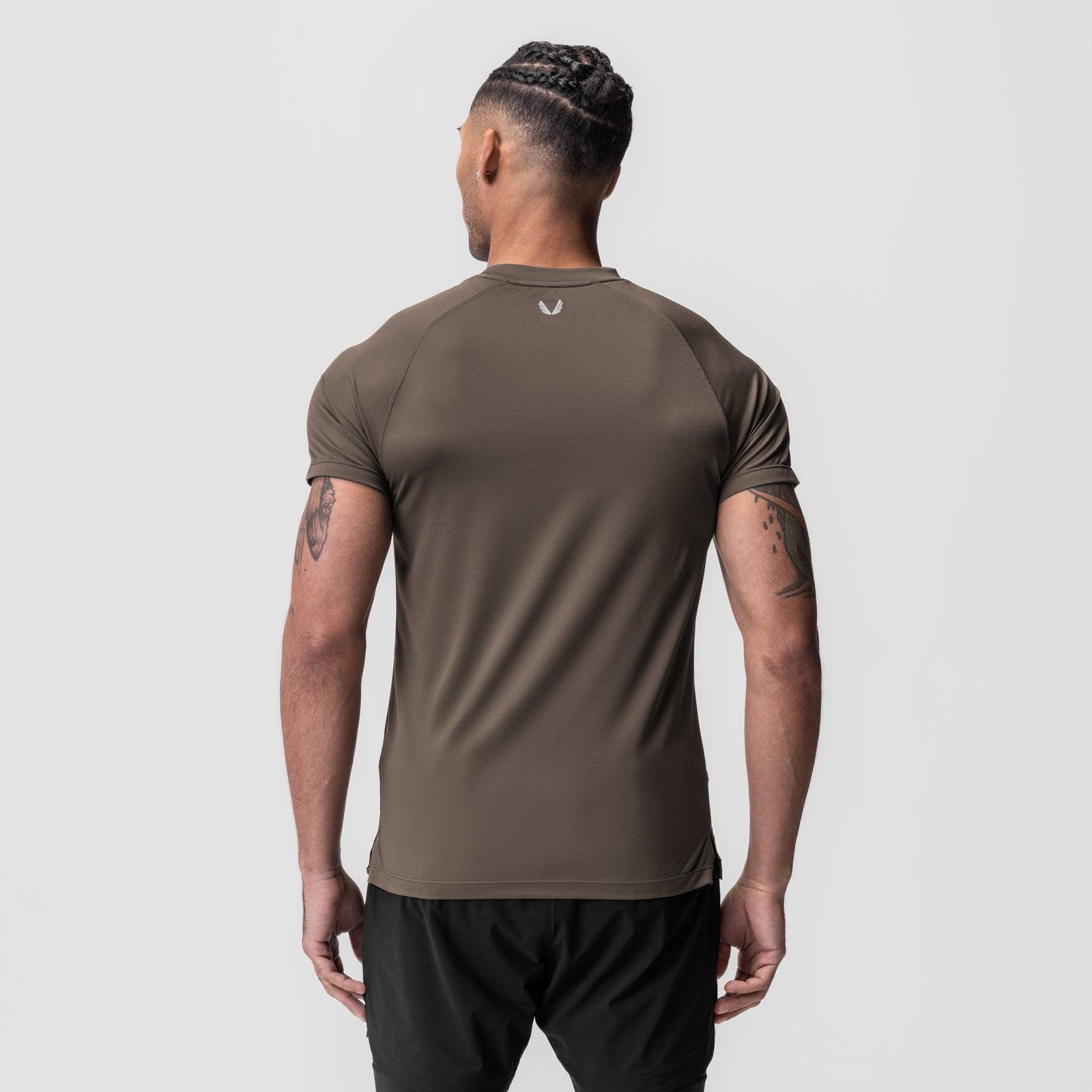 0918. AeroSilver® Fitted Tee - Deep Taupe Product Image