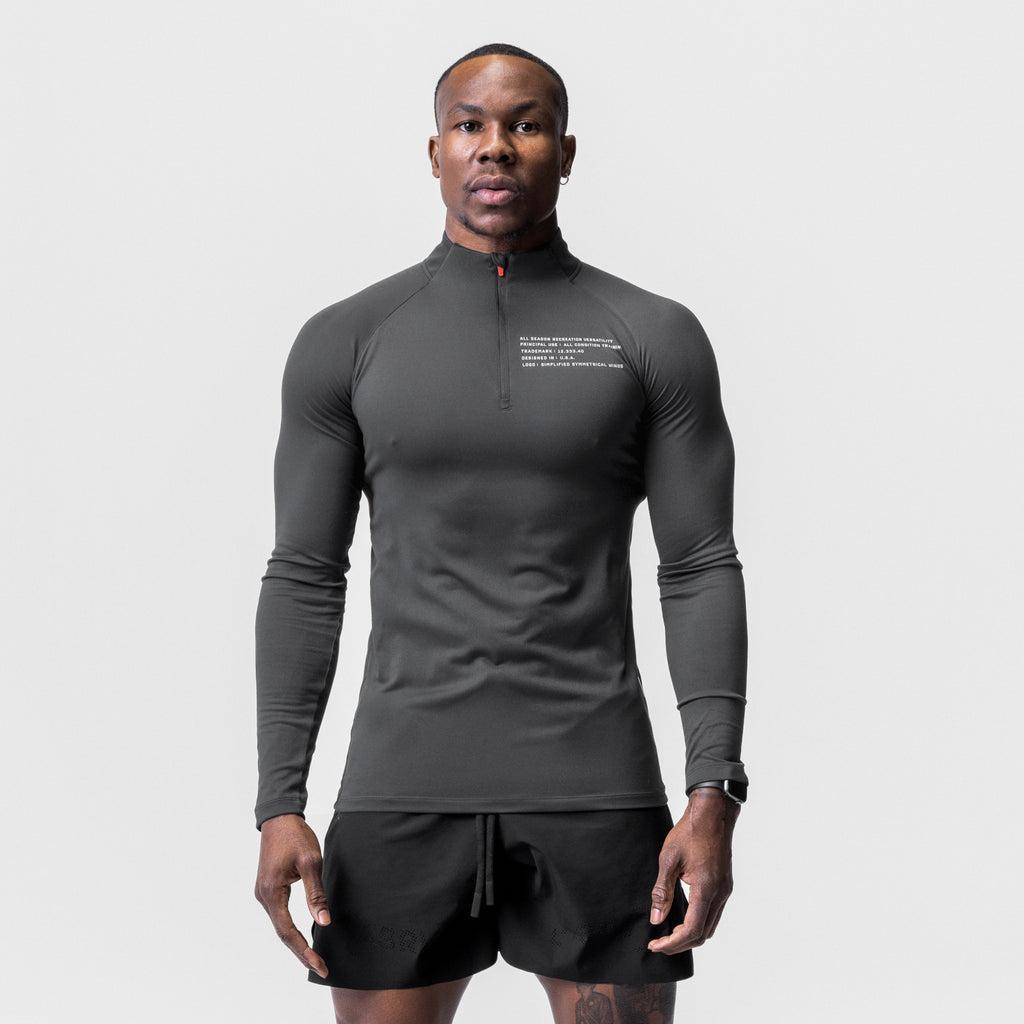 0725. Core Fitted Quarter Zip - Black Product Image