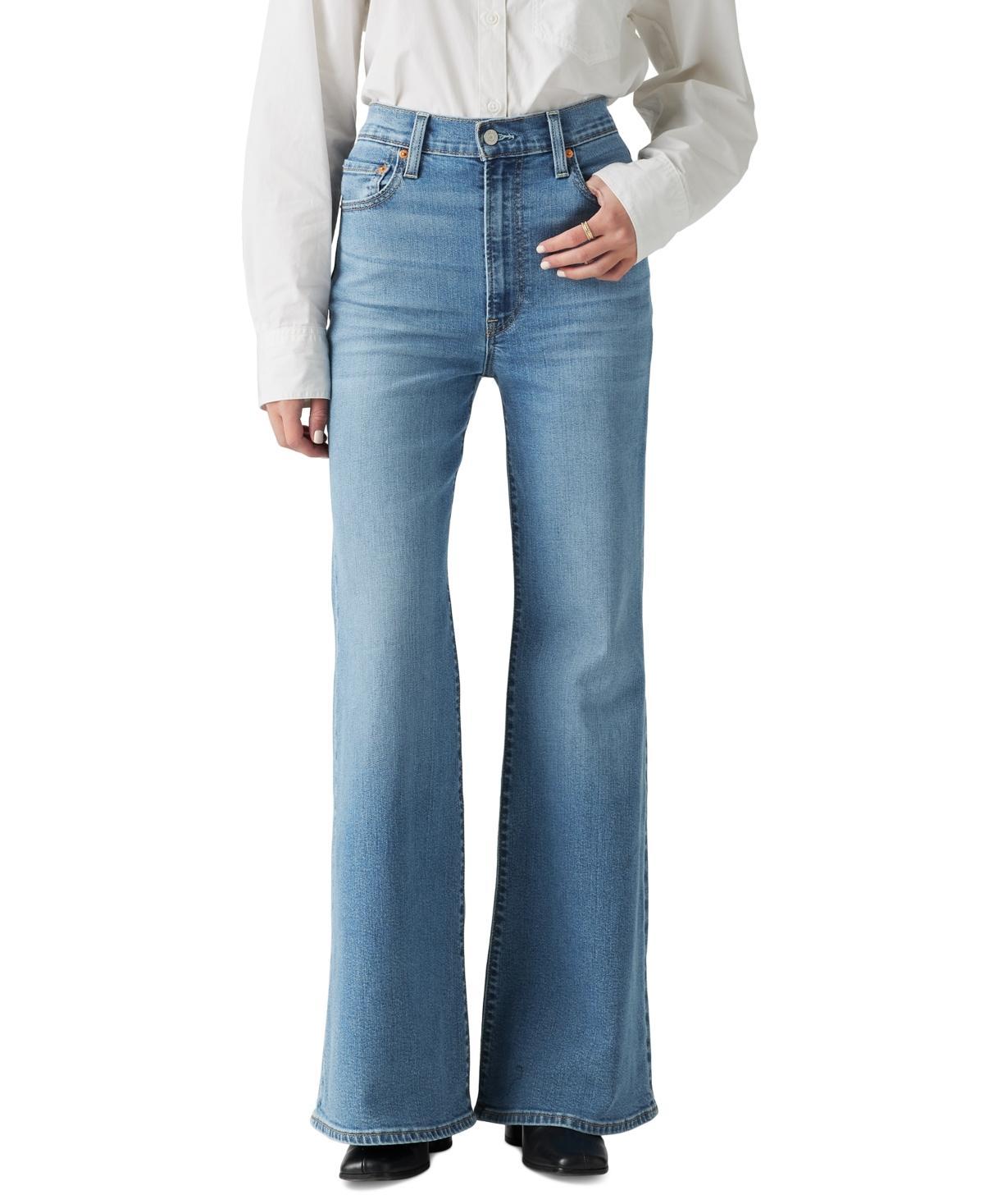 Levis Ribcage High Rise Distressed Flare Jeans Product Image