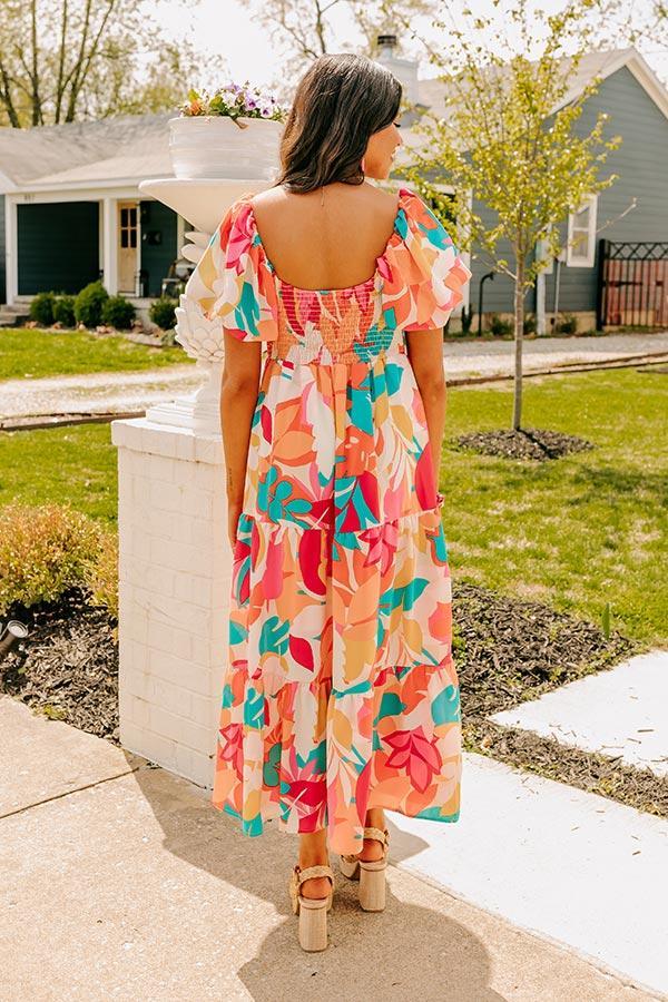 Tropical Getaway Floral Maxi Dress Product Image