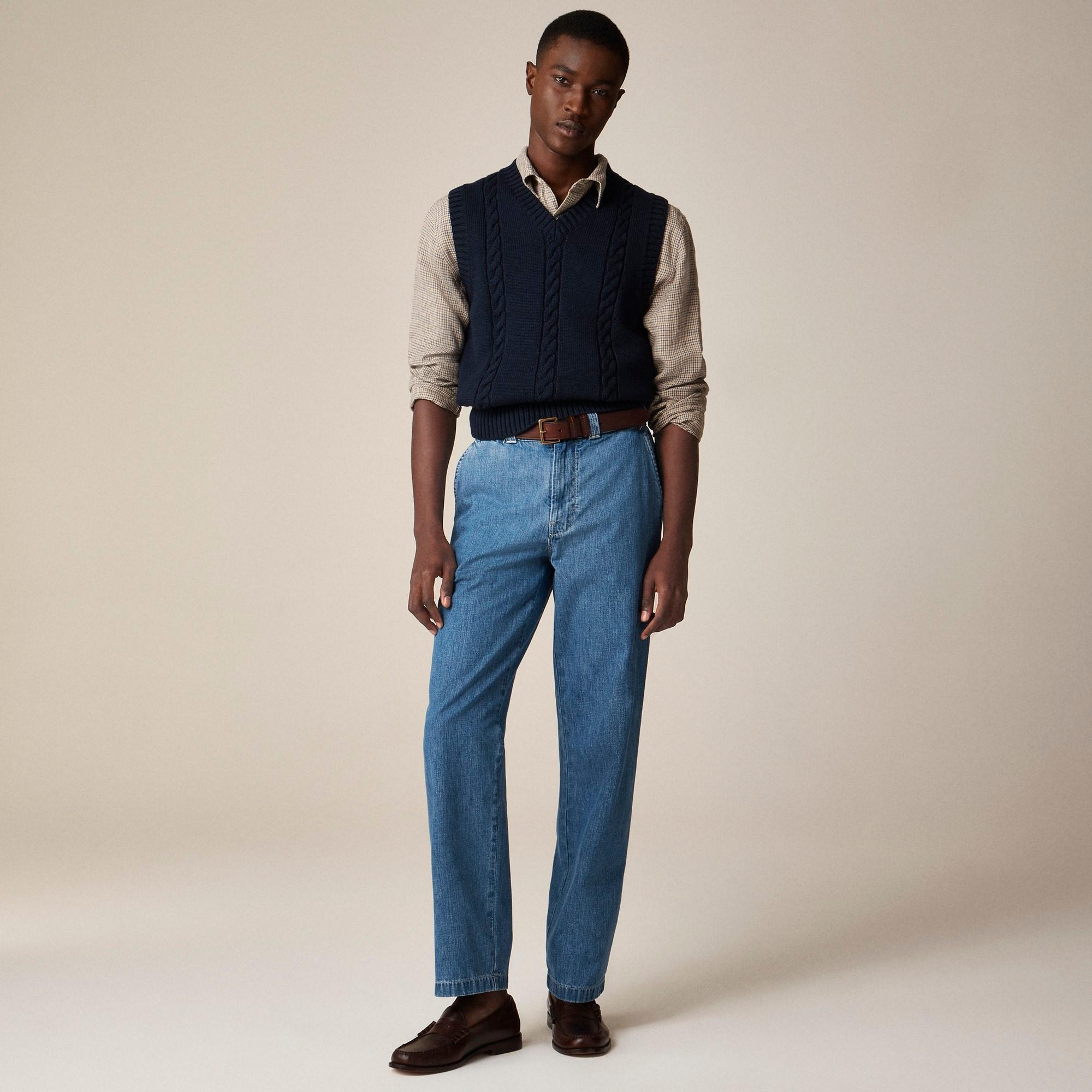 Classic trouser in denim Product Image