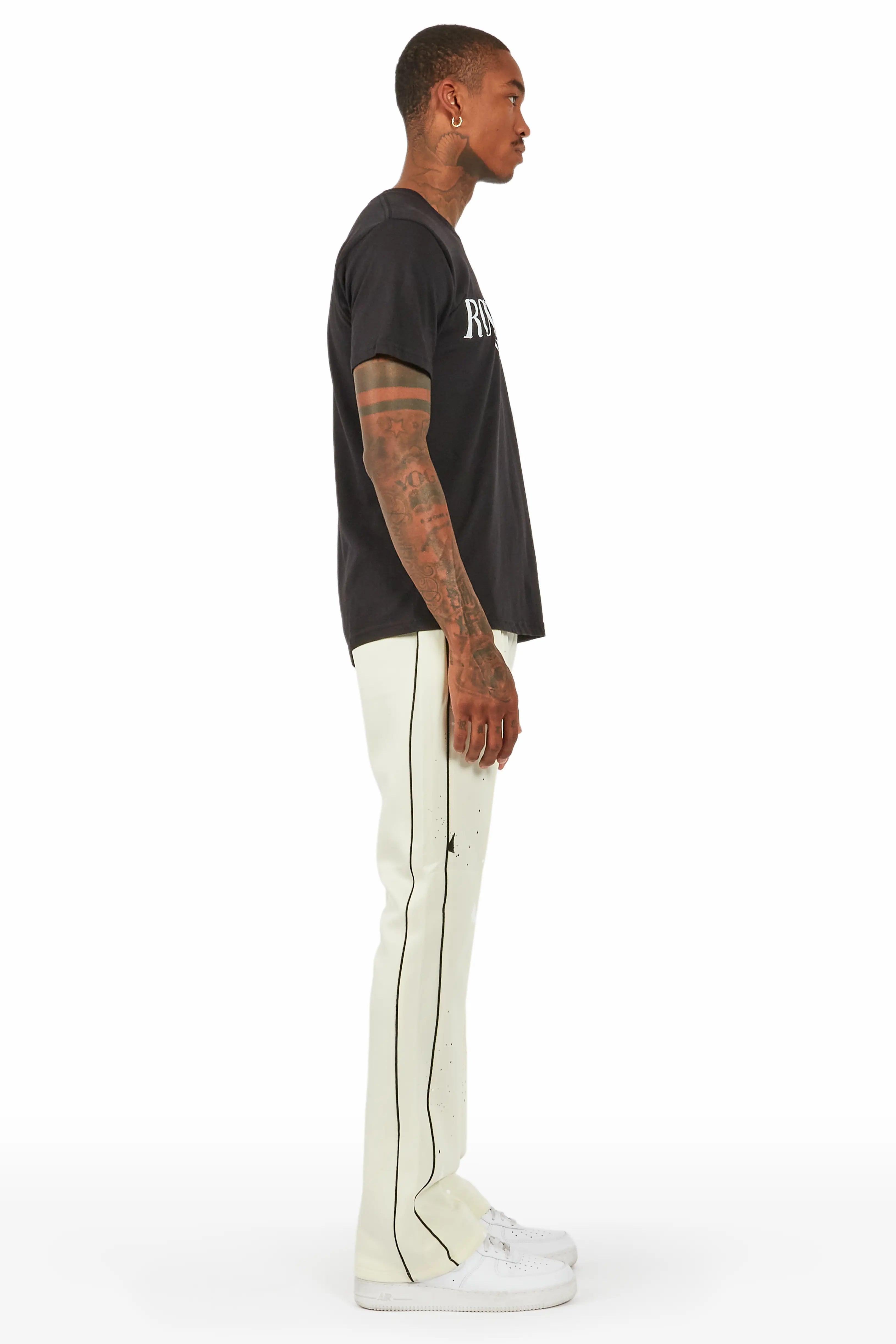 Jaco Cream Stacked Flare Pant Male Product Image