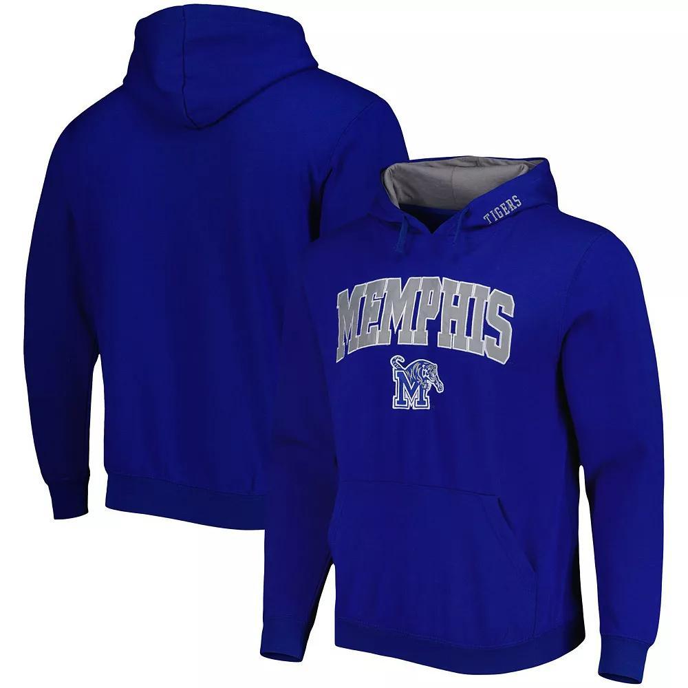 Men's Colosseum Royal Memphis Tigers Arch and Logo Pullover Hoodie,  Product Image