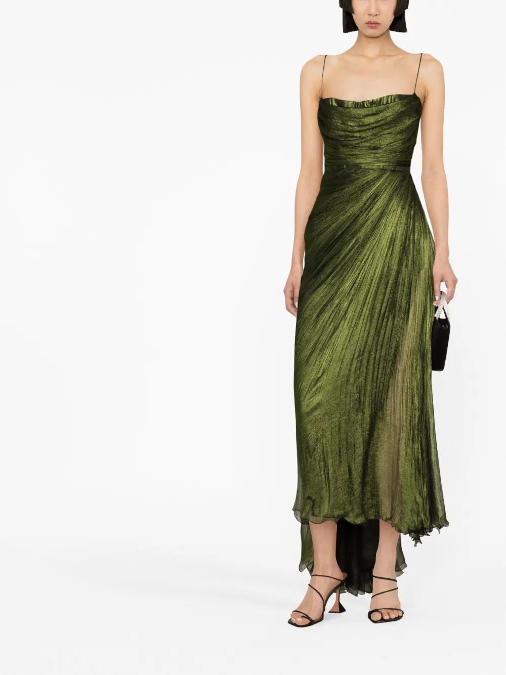 Siona draped silk dress Product Image