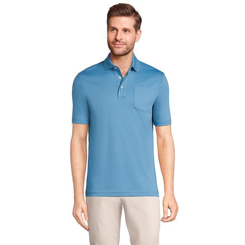 Mens Lands End Super Soft Supima Pocket Polo Product Image