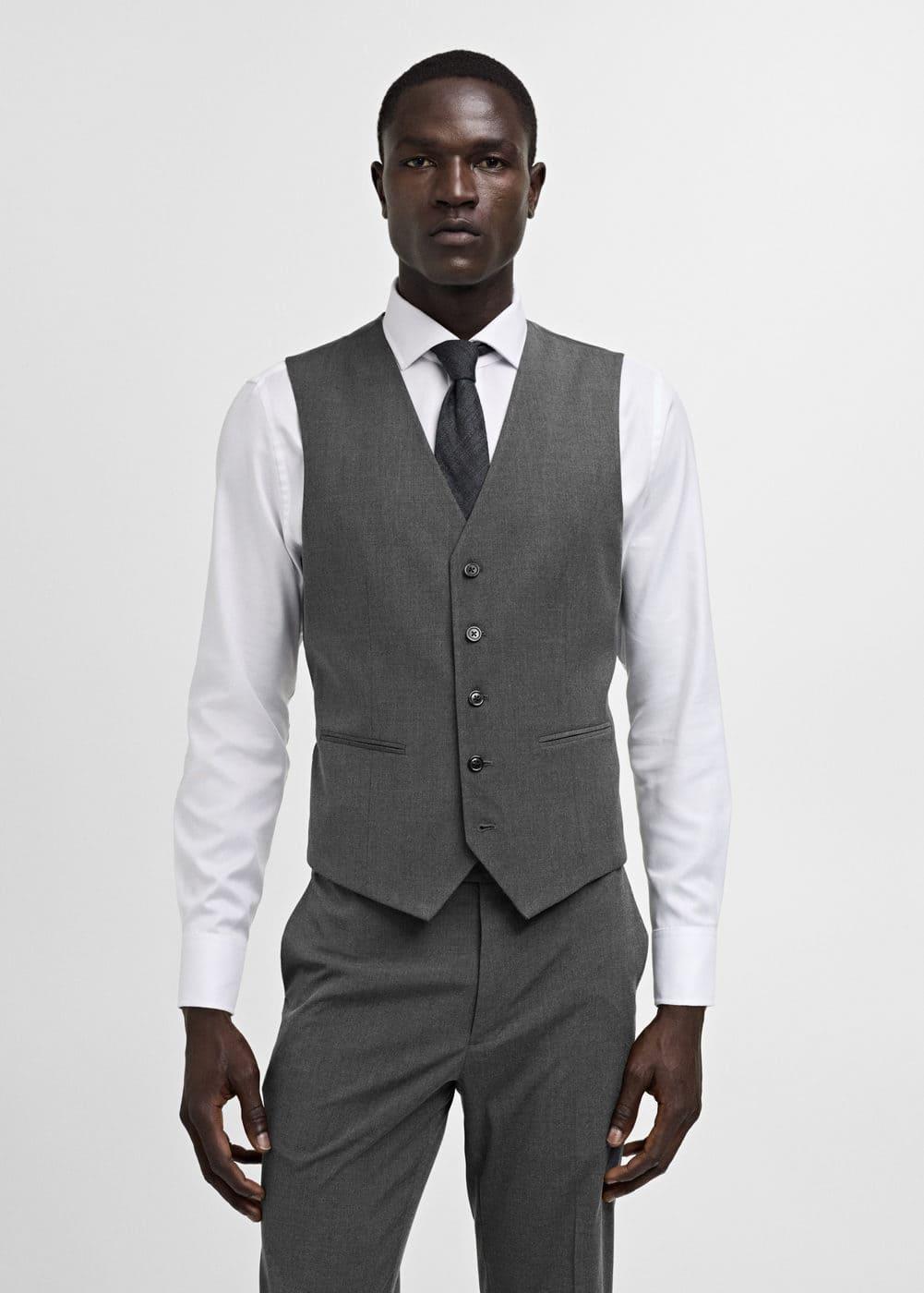 Mango Mens Super Stretch Fabric Suit Vest Product Image