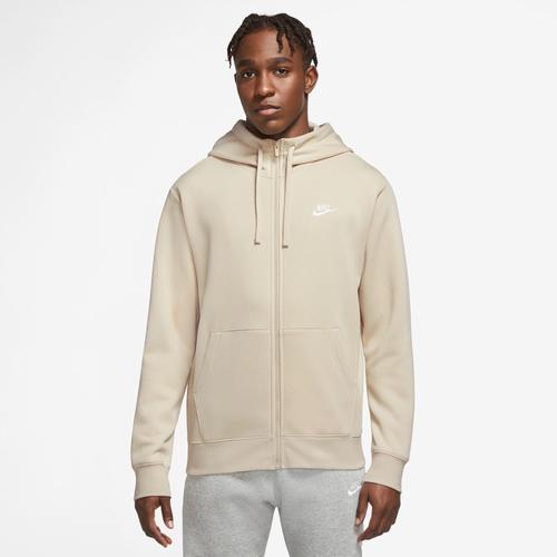 Nike Mens Nike Club Full-Zip Hoodie - Mens Rattan/Rattan/White Product Image