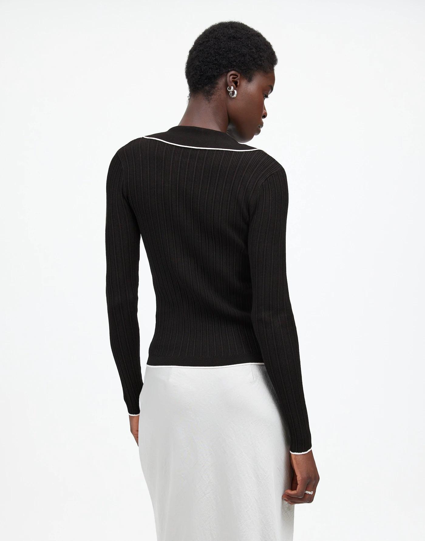 The Signature Knit Johnny-Collar Sweater Product Image