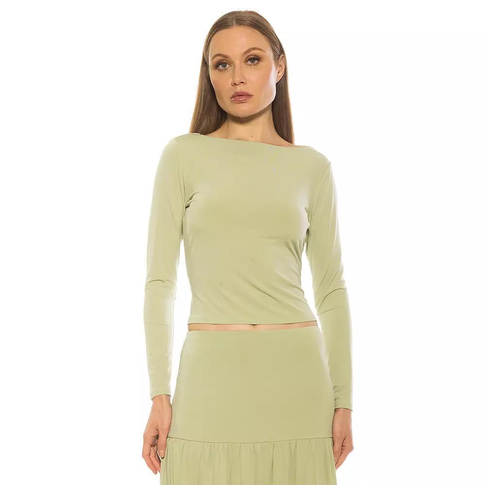 Women's ALEXIA ADMOR Dahlia Boatneck Long Sleeve Shirt,  Product Image