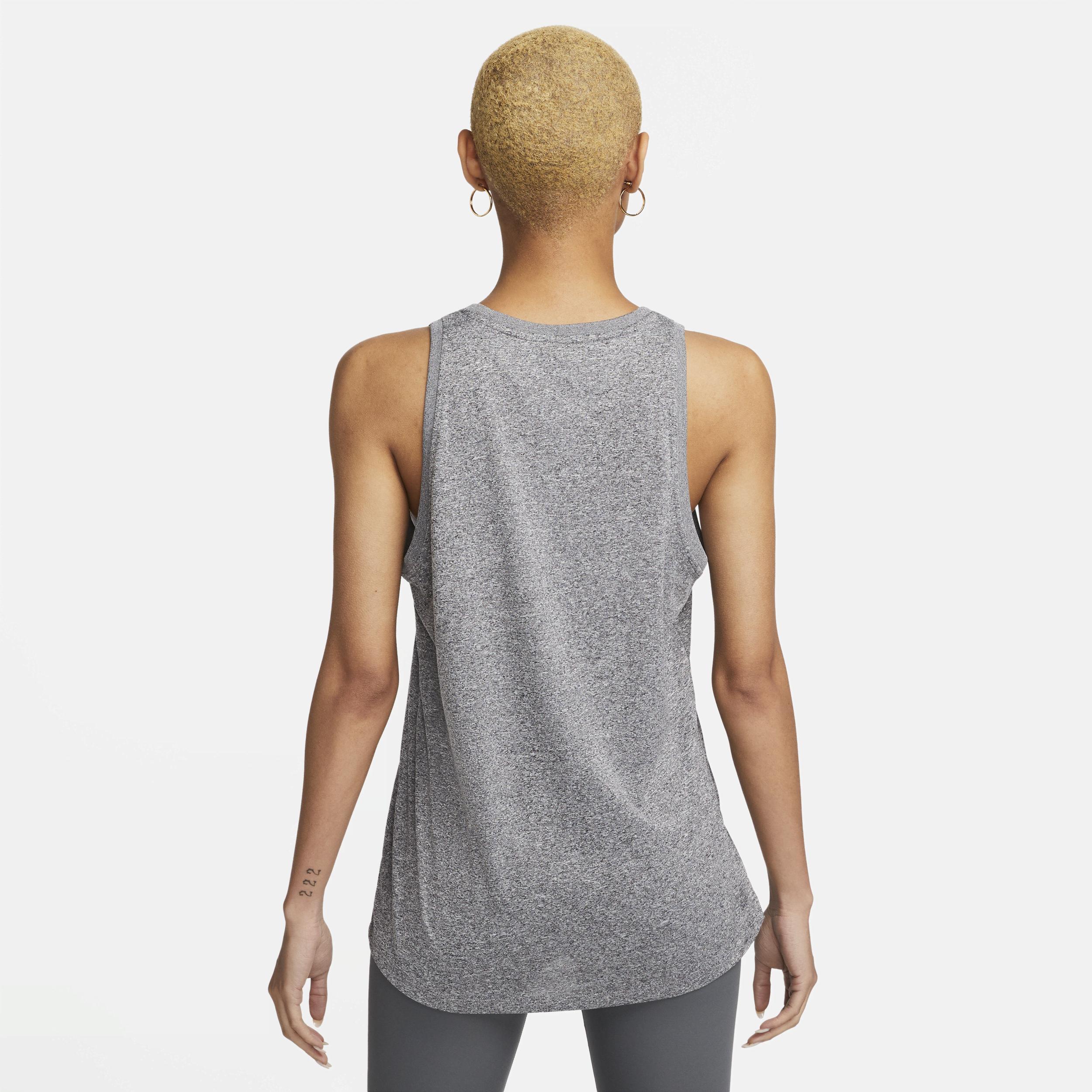 Women's Nike Dri-FIT Tank Top, Size: Large, Black Grey Product Image