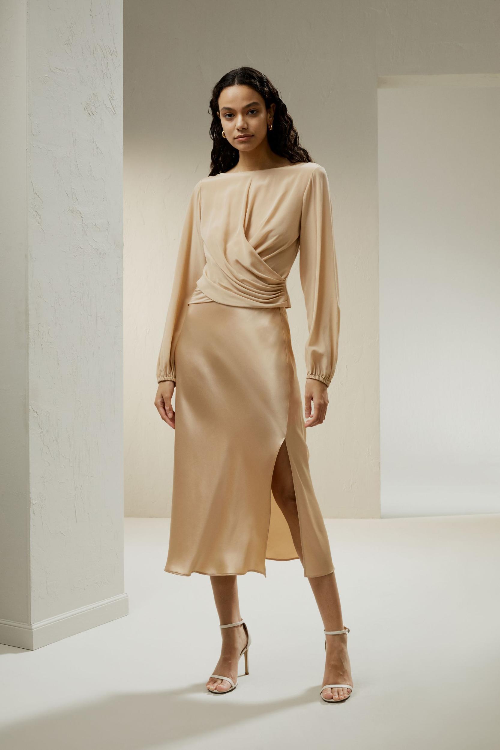 LILYSILK Silk Skirt Pleated - for Women - Black 100% Silk - Luxurious Bias Cut Skirt 16 Product Image