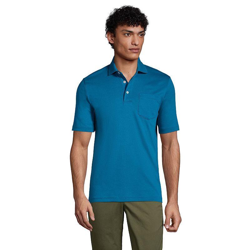 Mens Lands End Super Soft Supima Pocket Polo Product Image