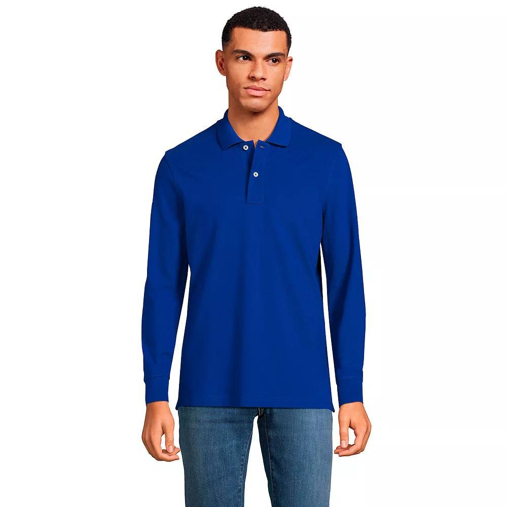 Men's Lands' End Comfort First Mesh Polo, Size: Large, Evening Blue Product Image