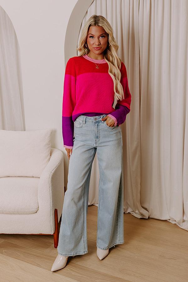 Block Party Ready Color Block Sweater Product Image