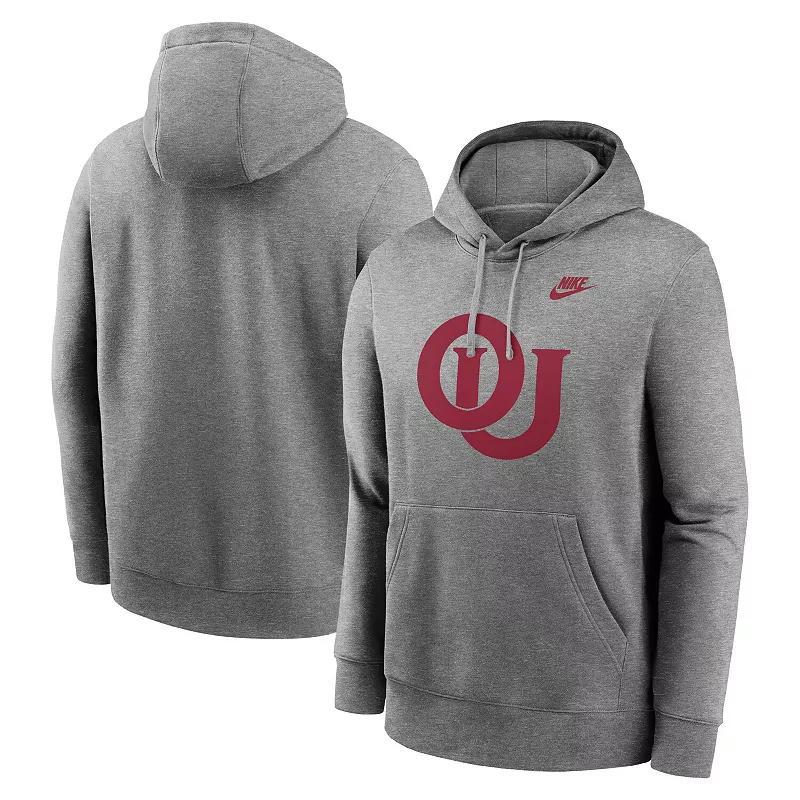 Oklahoma Sooners Legacy Club Primary Logo Nike Men's College Pullover Hoodie Product Image