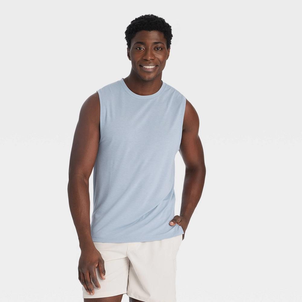 Mens Sleeveless Performance T-Shirt - All In Motion Light Blue M Product Image