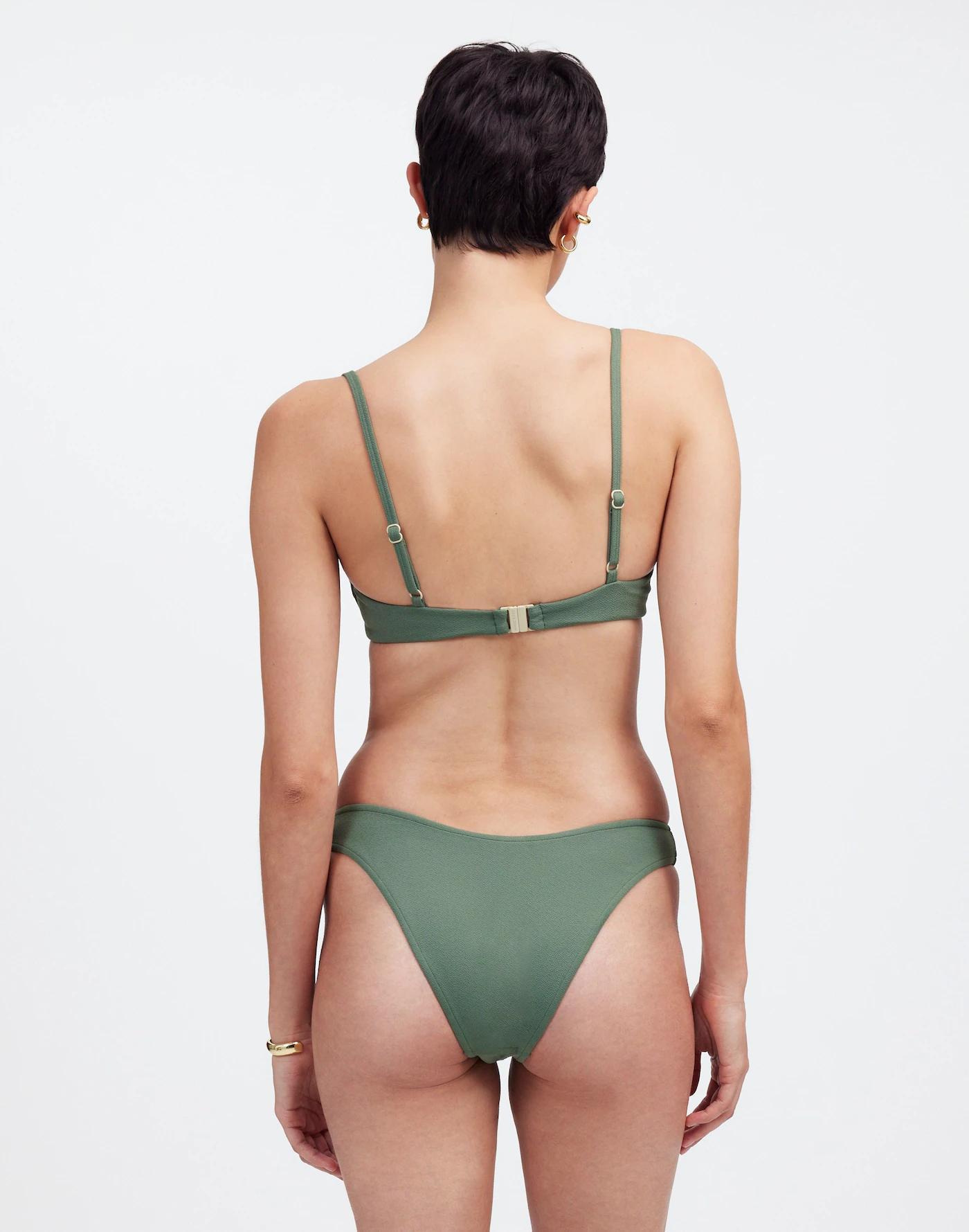 Zulu & Zephyr Eucalyptus Textured Balconette Bikini Top Product Image