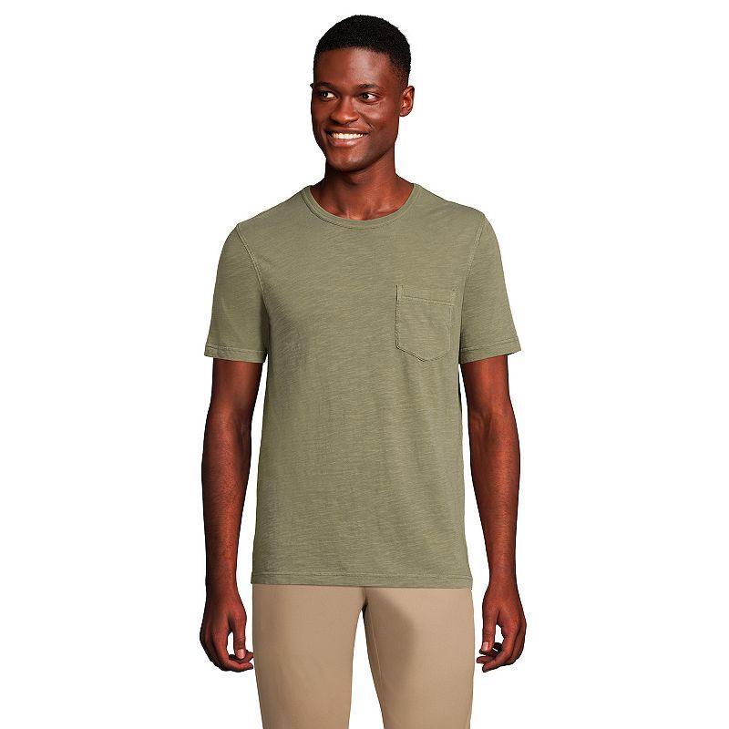 Lands' End Men's Short Sleeve Garment Dye Slub Pocket Tee Product Image