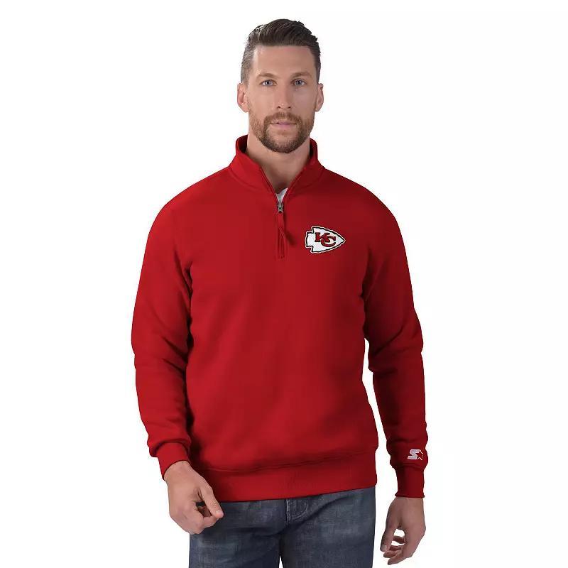 Men's Starter Red Tampa Bay Buccaneers Classic Quarter-Zip Pullover Sweatshirt,  Product Image