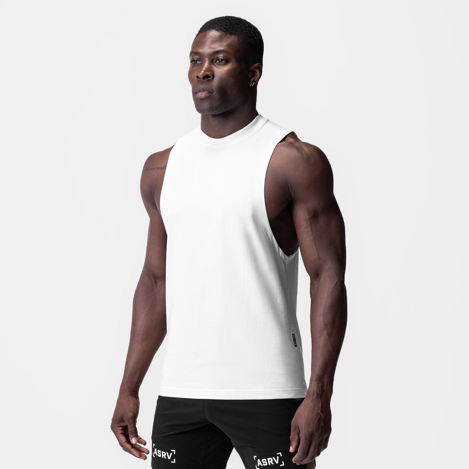 0926. Supima® Muscle Tank - White Product Image