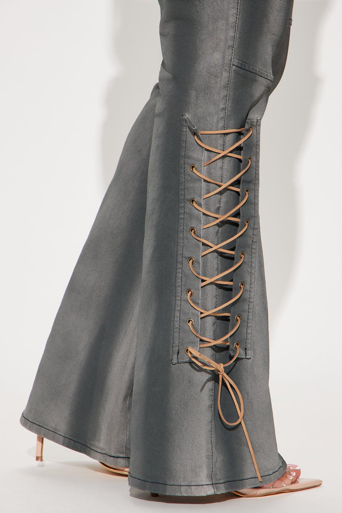 Take My Word Flare Pant - Charcoal Product Image