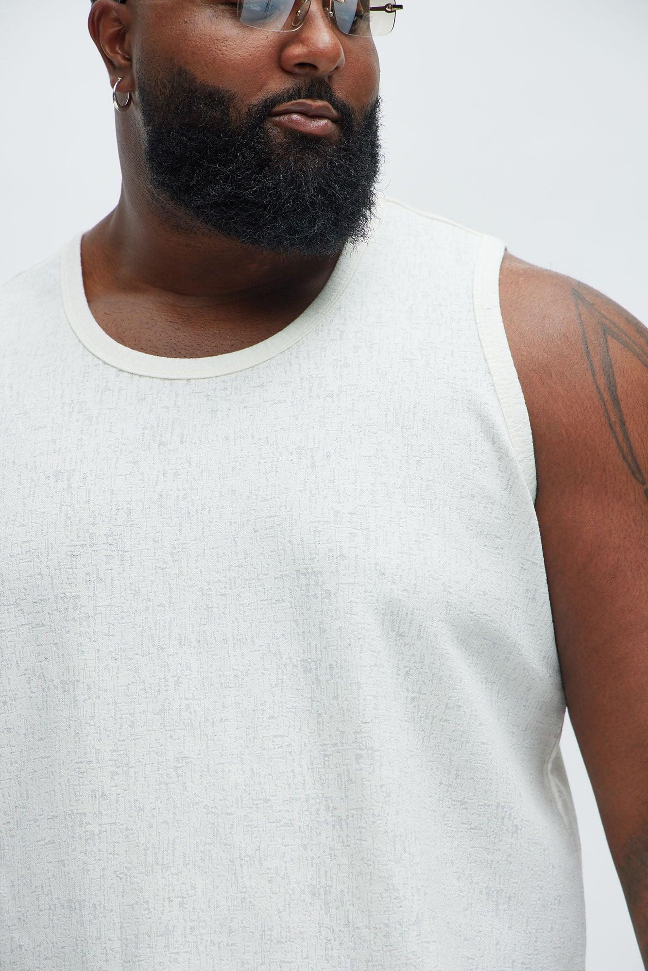 Duval Textured Relaxed Tank - Off White Product Image