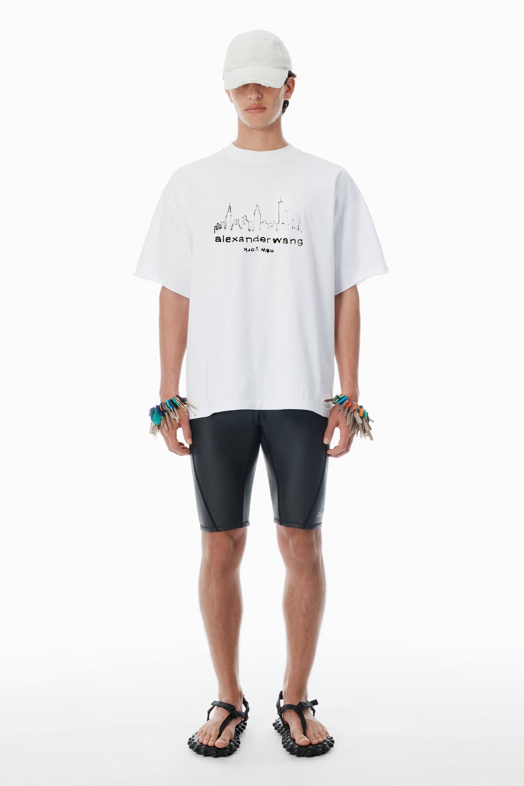 White Cotton Oversized Logo T-shirt  Product Image