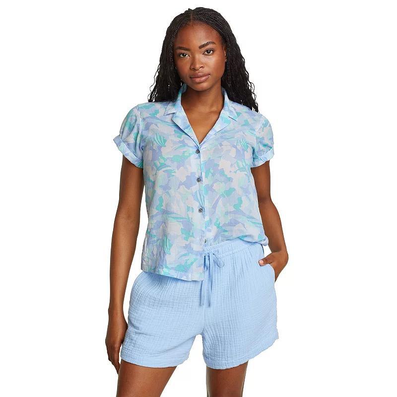 Womens Eddie Bauer Packable Camp Shirt White Product Image