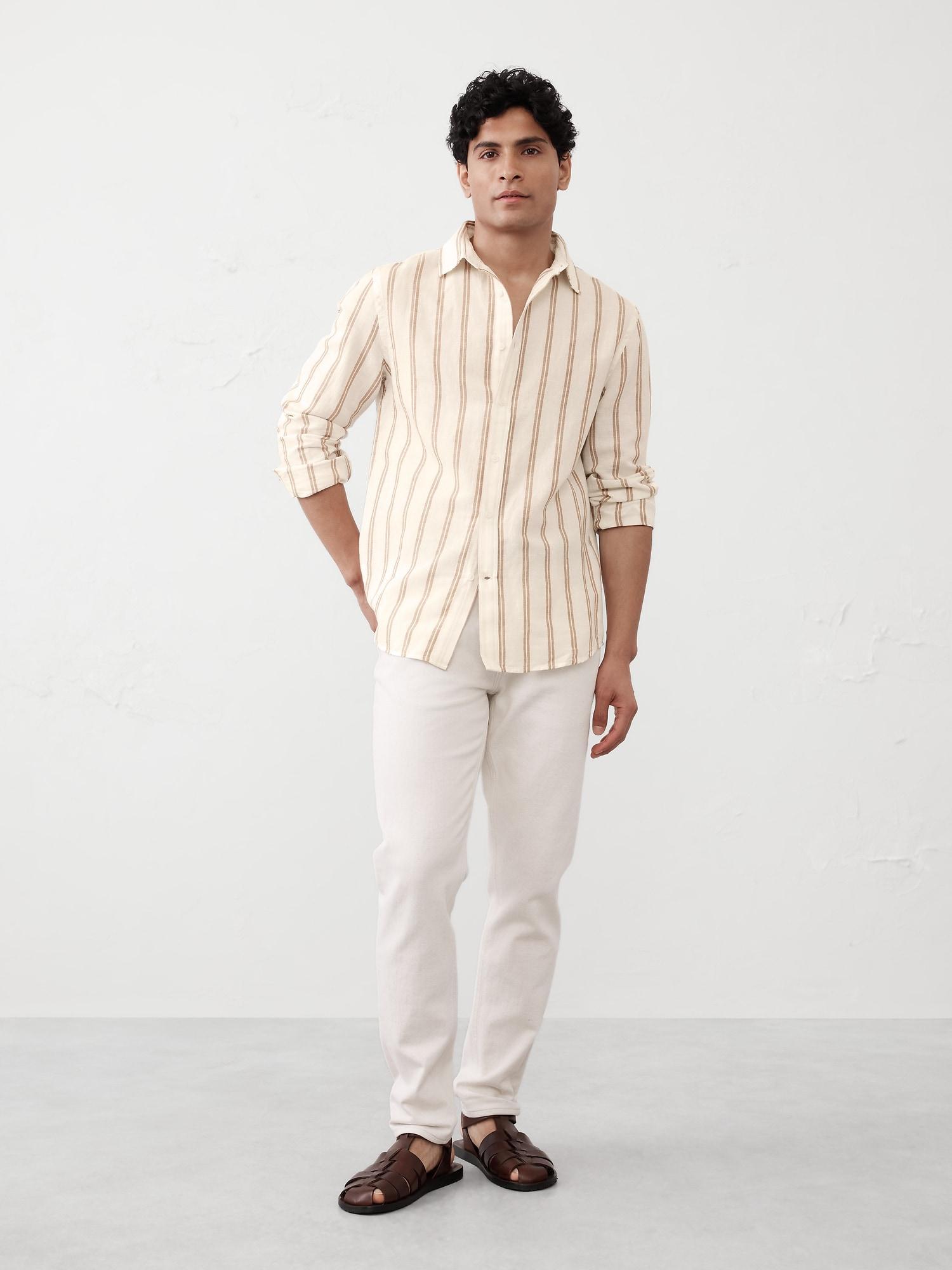 Slim Linen-Blend Shirt Product Image