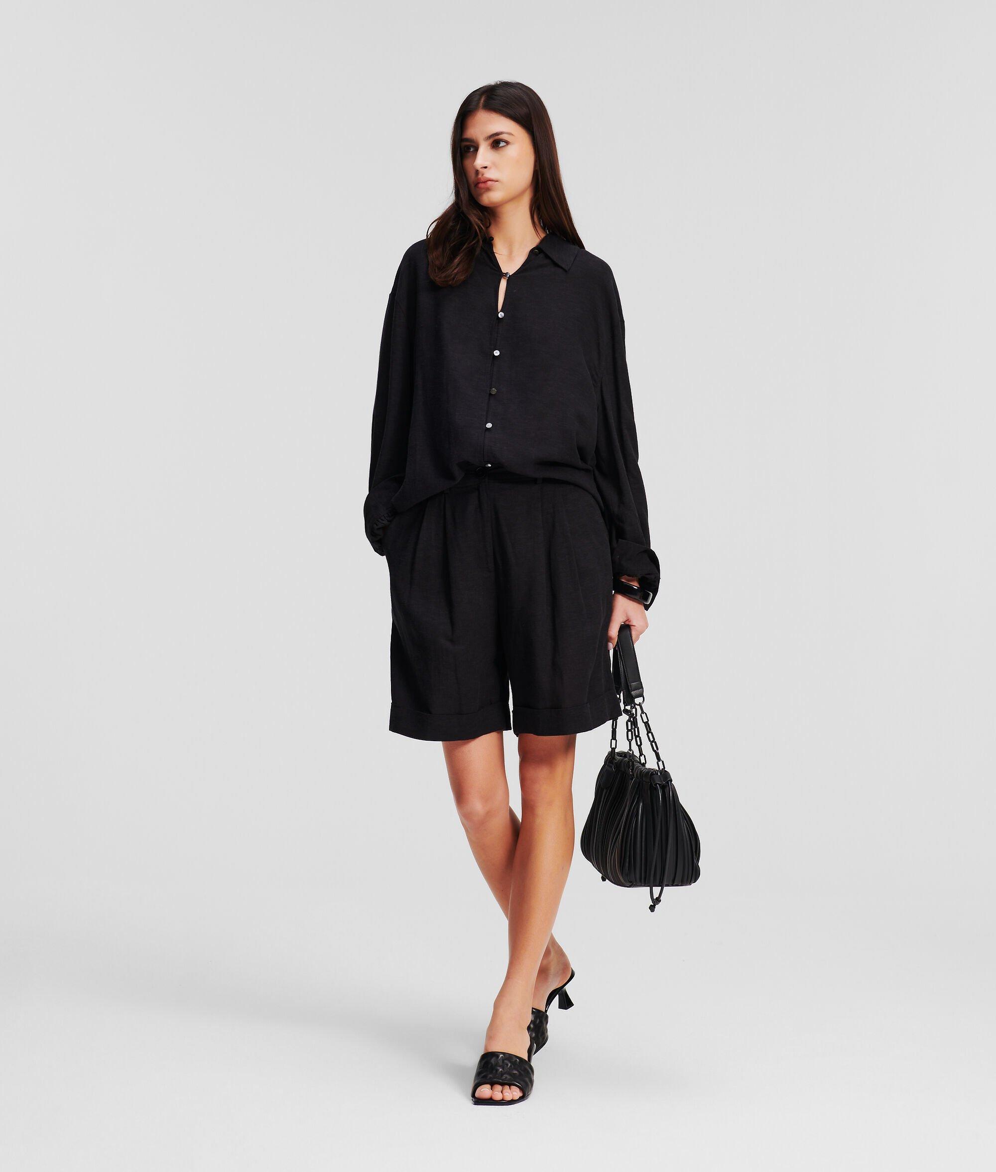 LINEN-BLEND TAILORED SHORTS Product Image