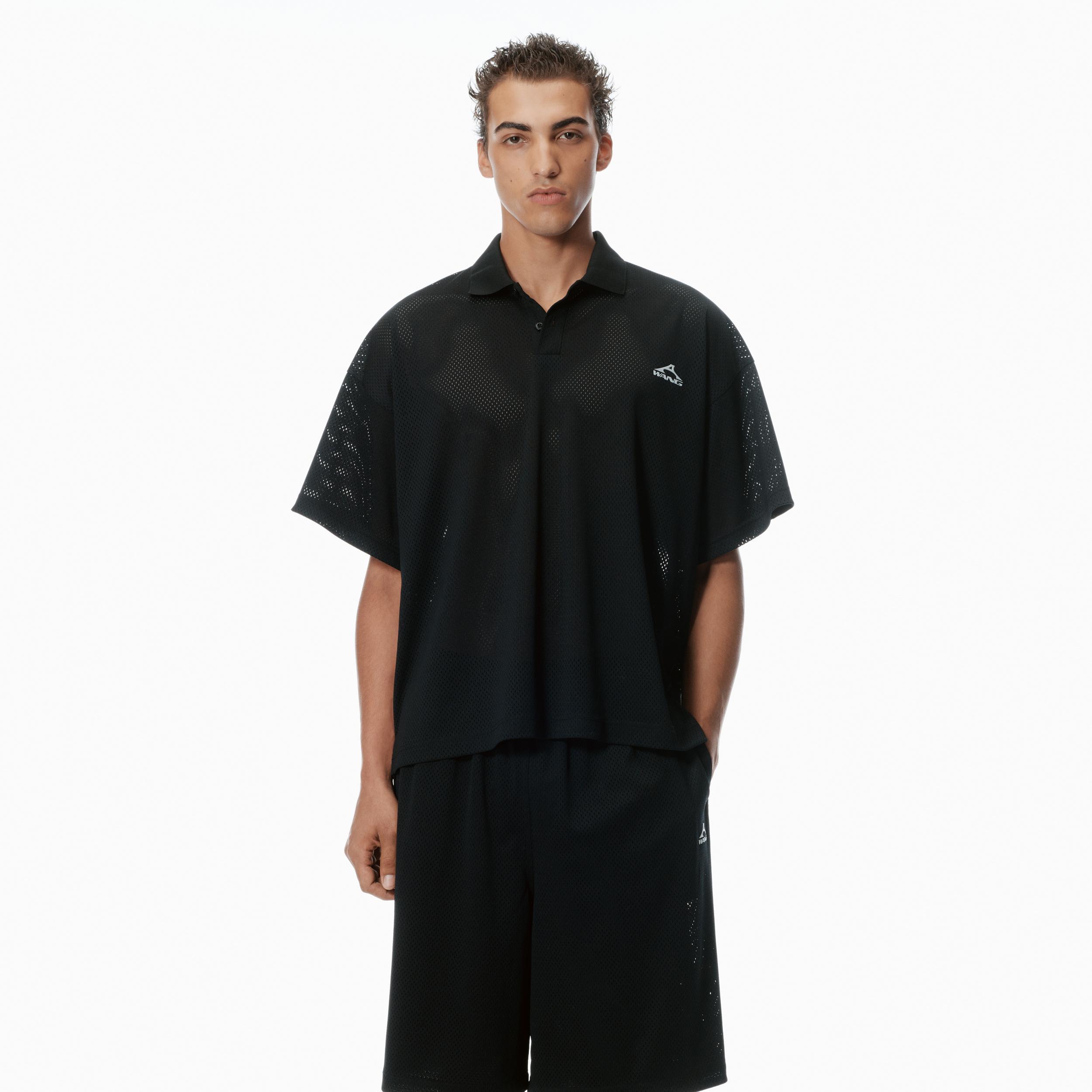 Unisex Athletic Mesh Logo Polo Product Image