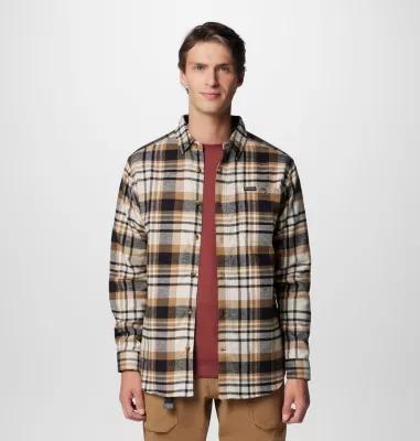 Men's Columbia Pitchstone™ Heavyweight Flannel Shirt, Size: XXL, Delta Product Image