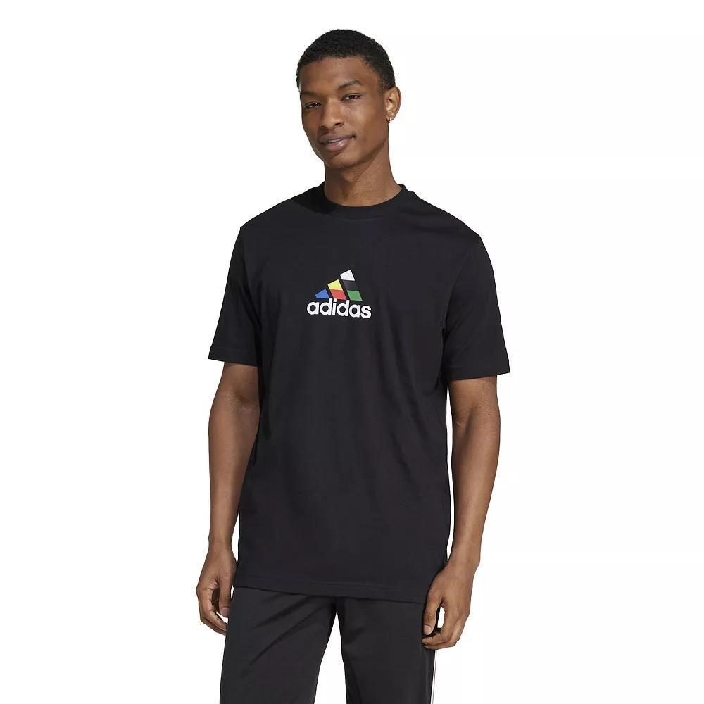 Men's adidas House of Tiro Nations Graphic Sportswear T-Shirt, Size: Large, Black Product Image