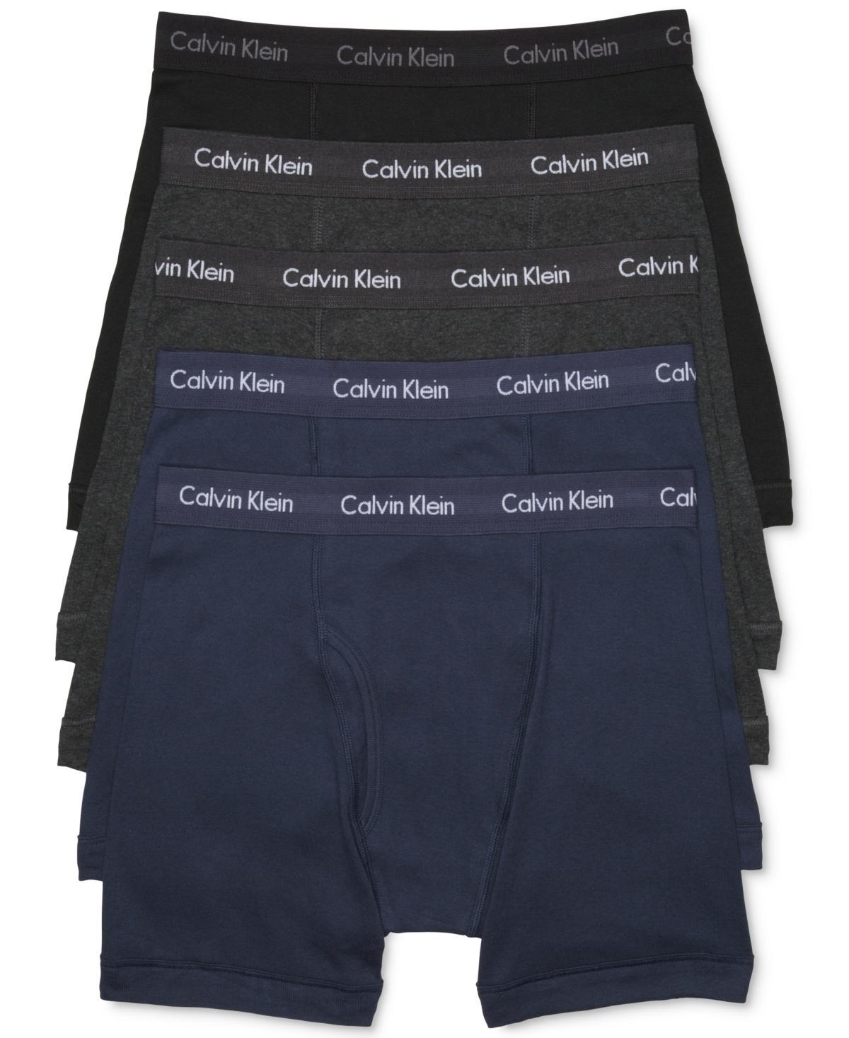 Calvin Klein Mens Cotton Classics 5-Pack Boxer Brief - Blue - M Product Image