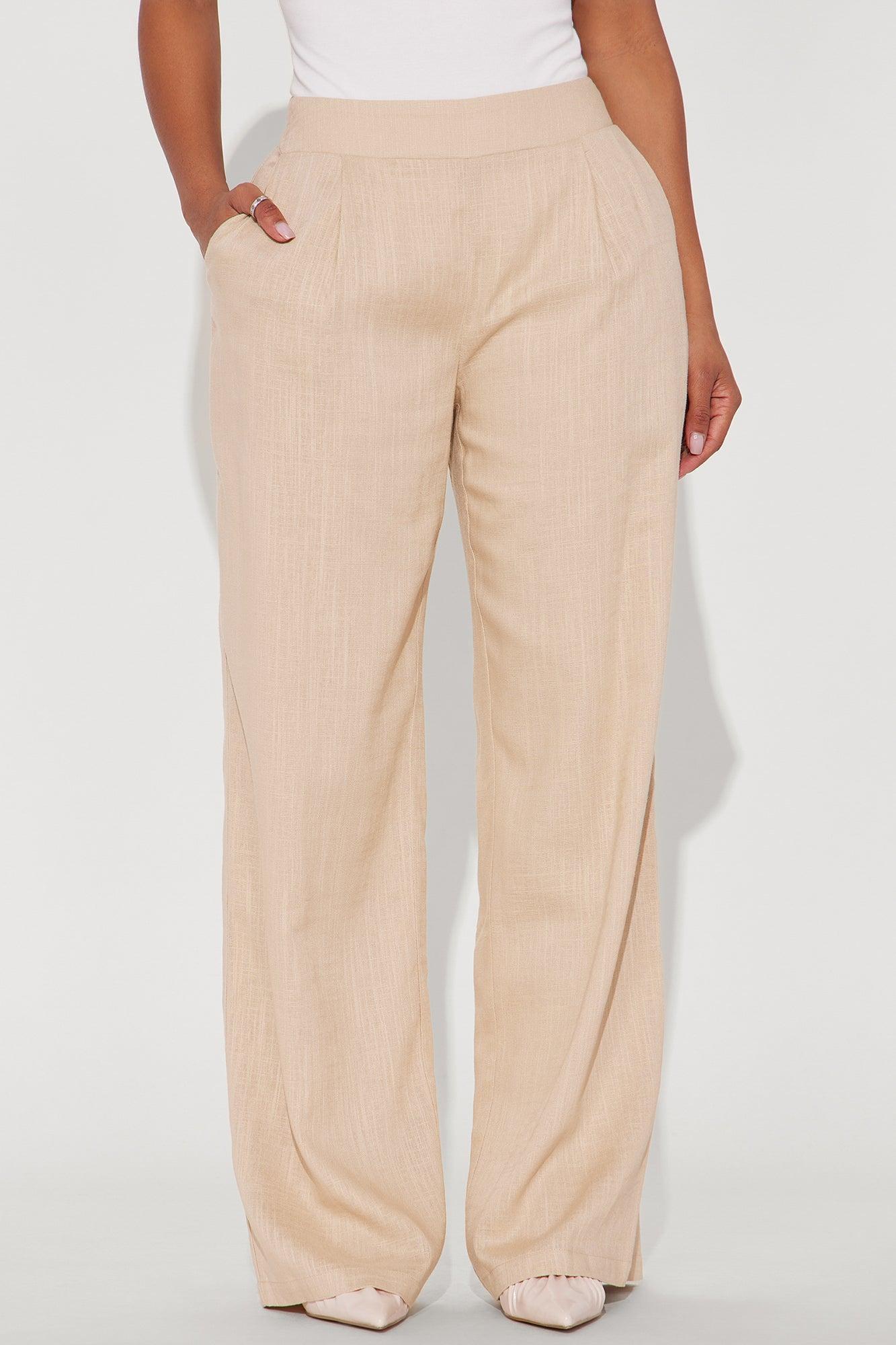 Make A Statement Linen Trouser - Tan Product Image