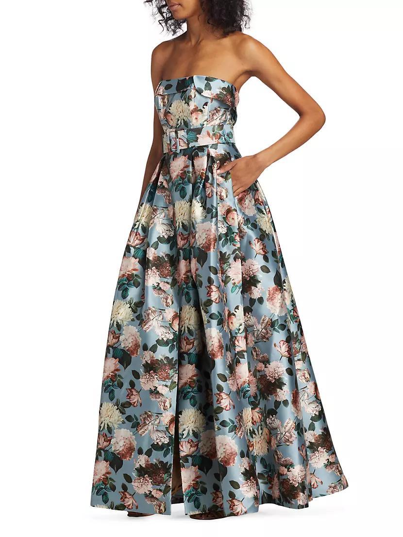 Brielle Floral Strapless Gown Product Image