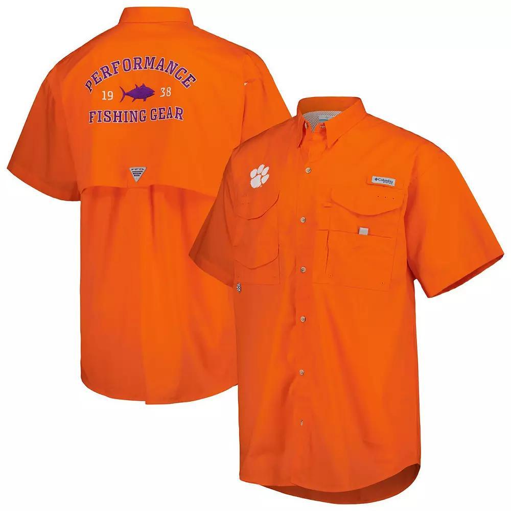 Men's Columbia Orange Clemson Tigers Bonehead Button-Up Shirt, Size: Large Product Image