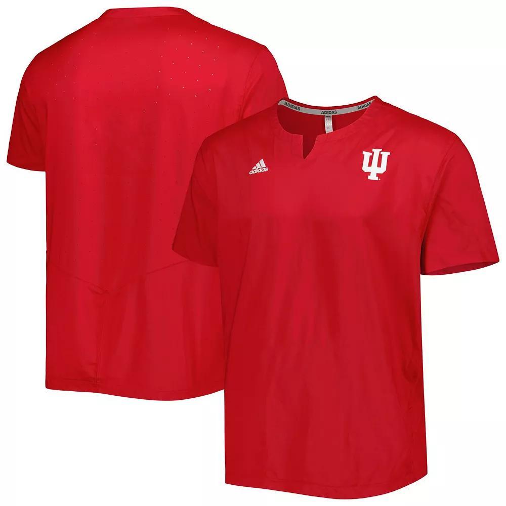 Men's adidas Crimson Indiana Hoosiers Notch Neck Iron Cage Top, Size: Small, Red Product Image