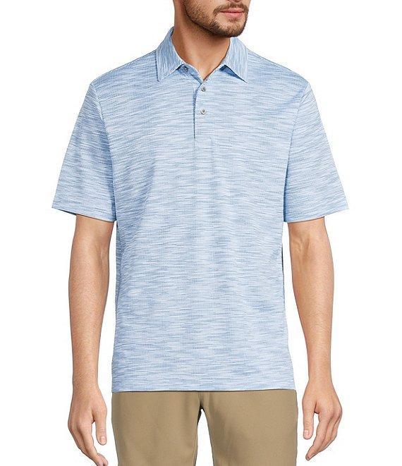 Roundtree & Yorke Performance Short Sleeve Houndstooth Jacquard Polo Shirt Product Image