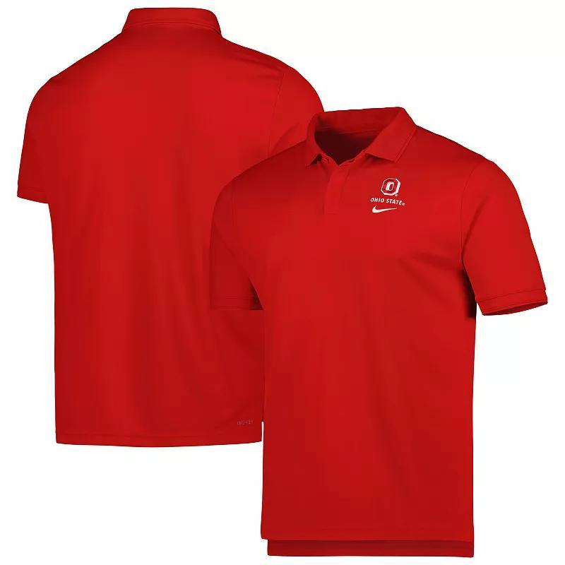 Mens Nike Scarlet Ohio State Buckeyes UV Performance Polo Product Image