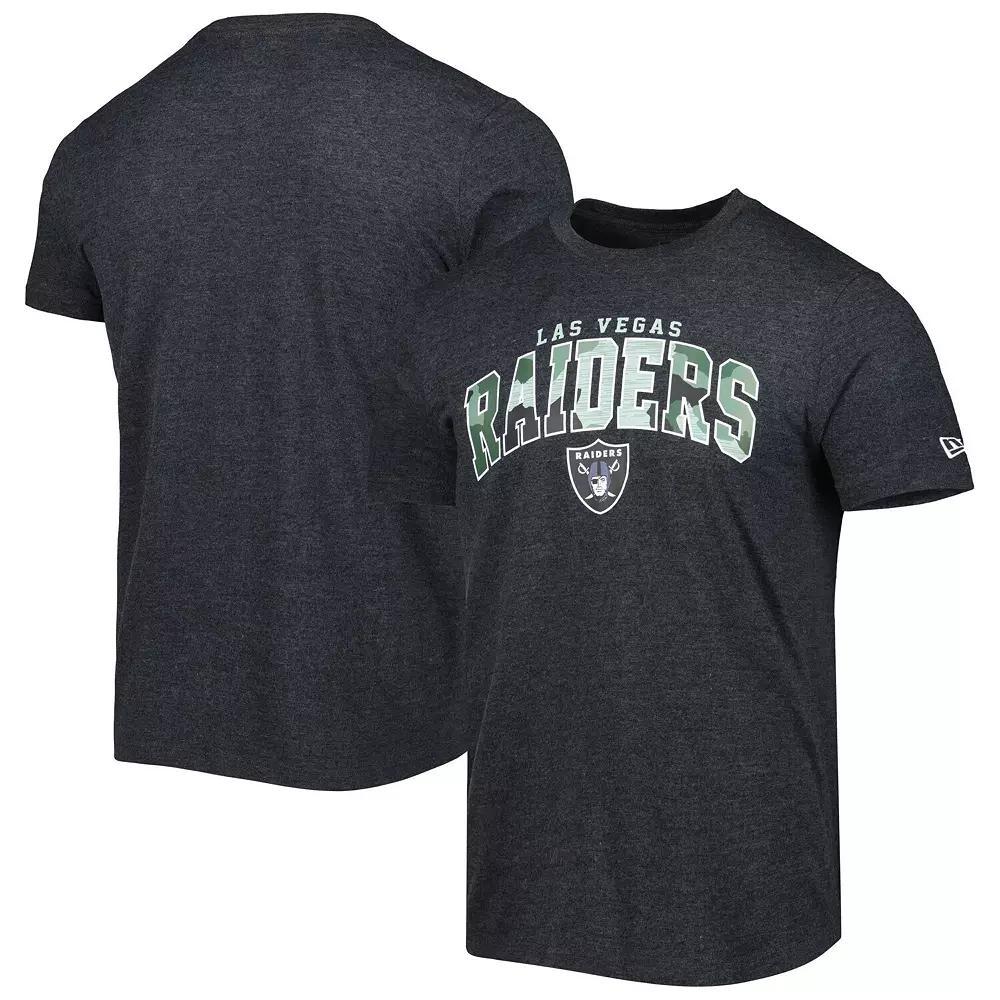 Men's New Era Heathered Black Las Vegas Raiders Training Collection T-Shirt, Size: Medium, Lvr Charco Product Image